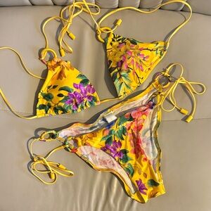 Zimmermann Floral String Bikini Set Size 4-6
